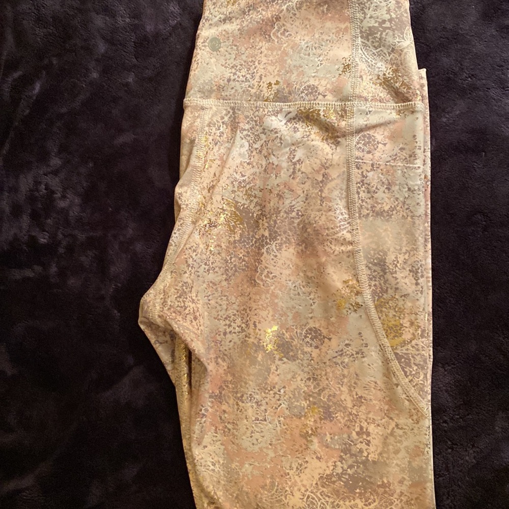 NEW Super Beautiful Luxury pink gold active yoga pants - Picture 9 of 10